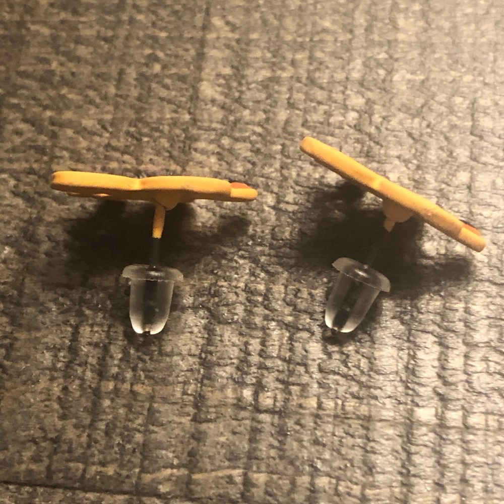 Cute Yellow Duck Stud Earrings - Picture 2 of 2